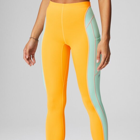 Fabletics pastel neon Motion365 High-Waist 7/8 Leggings Nwt DEFECTS READ - Picture 2 of 8